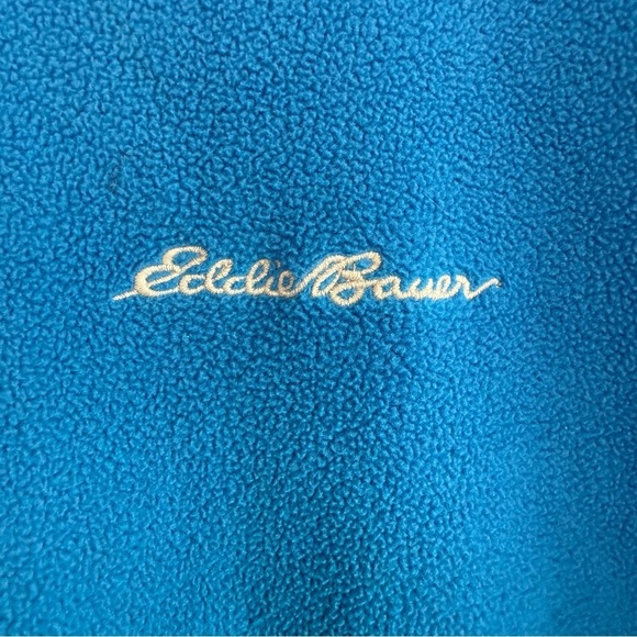 Eddie Bauer Men's Blue Zip-Up Sweater - Large (Tall) - Picture 4 of 5